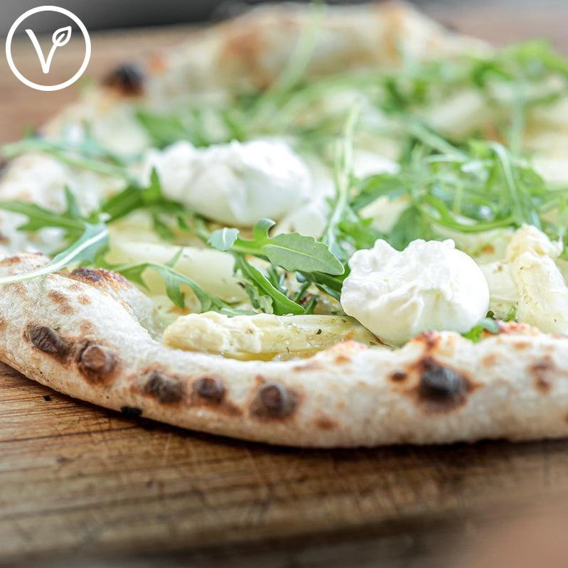 Pizza Bianca - Asperge - Burrata - Suggestie-Bastiano Bonheiden