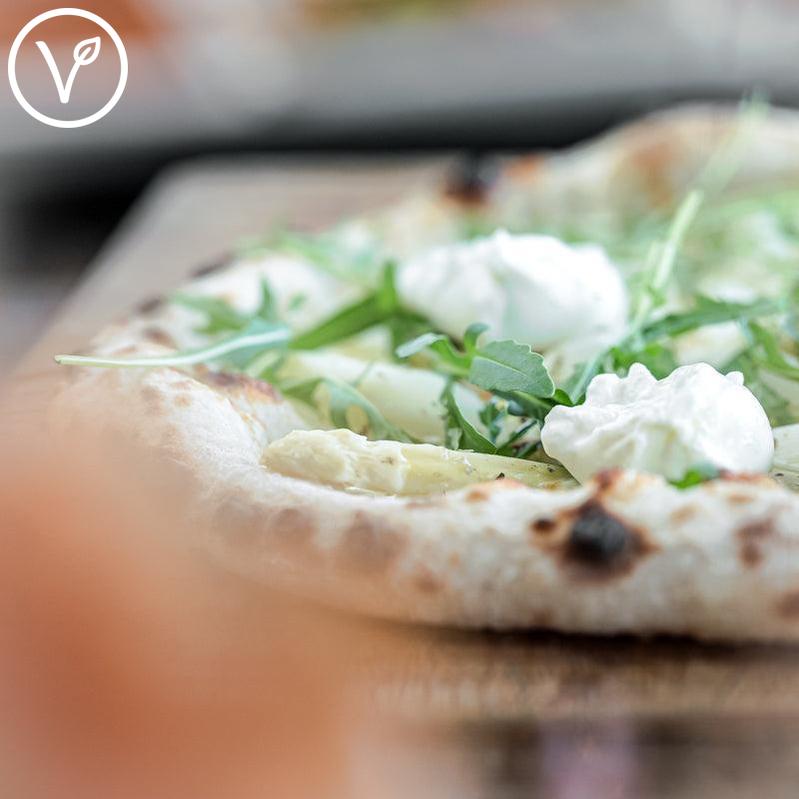 Pizza Bianca - Asperge - Burrata - Suggestie-Bastiano Bonheiden