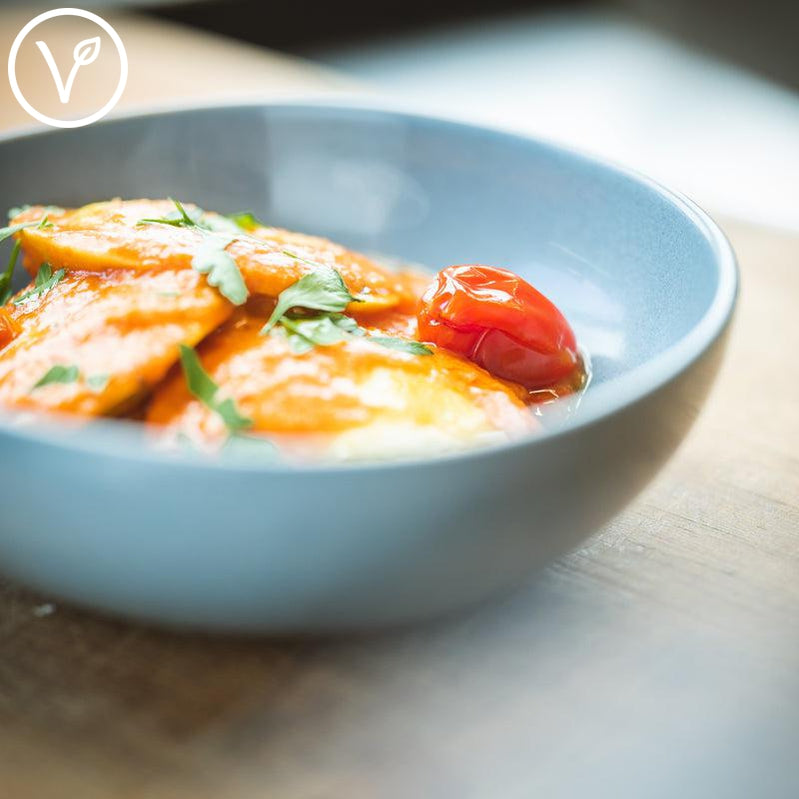 Ravioli Melanzane - Scamorza - Salsa Rosa - Suggestie-Bastiano Bonheiden